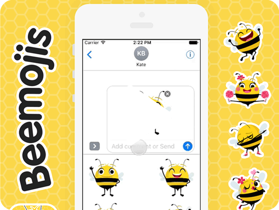 Beemojis stickers Video